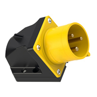 IEC 60309 Wall Mount Inlet Straight Type, IP44 Rated, 30 Amp 120 Volt, 4H, IEC 309